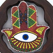 Dot Painted Cutaway Hand of Fatima | Wall Hanging | House Decor | Plaque