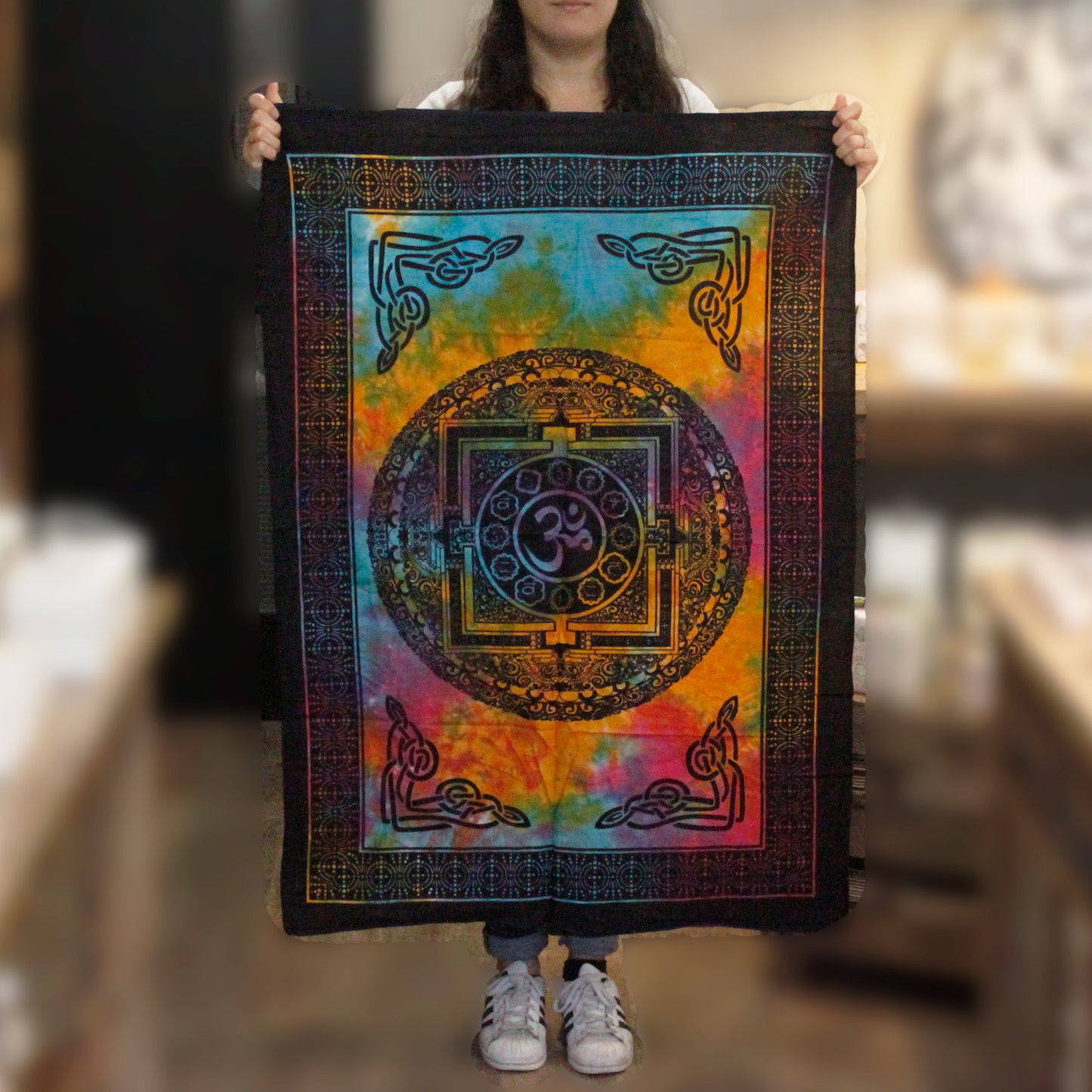 Cotton Wall Art | Sacred Om | Wall Hangings |Tapestries
