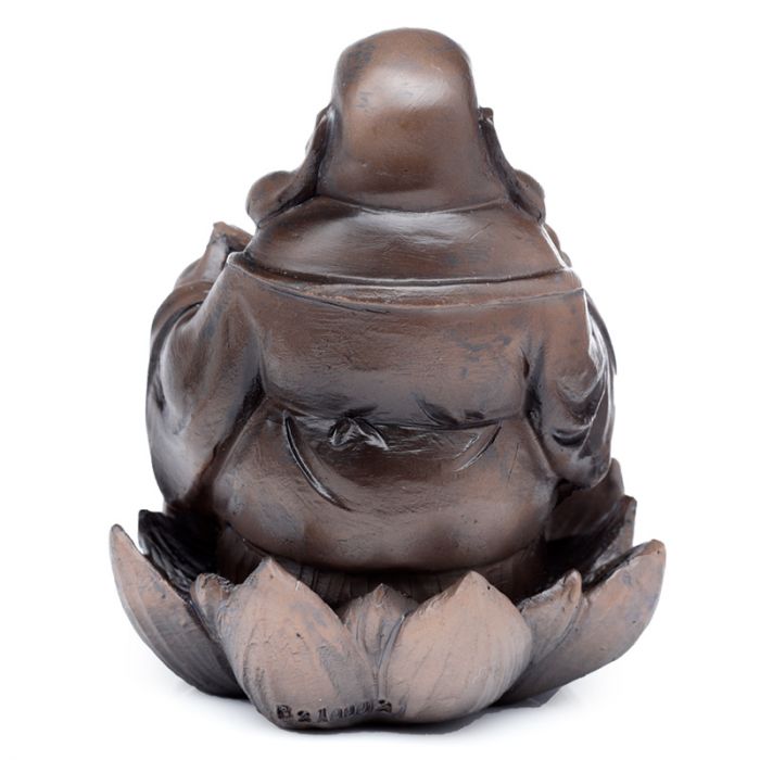 Wood Effect Lucky Buddha Backflow Incense Burner | Home Fragrance