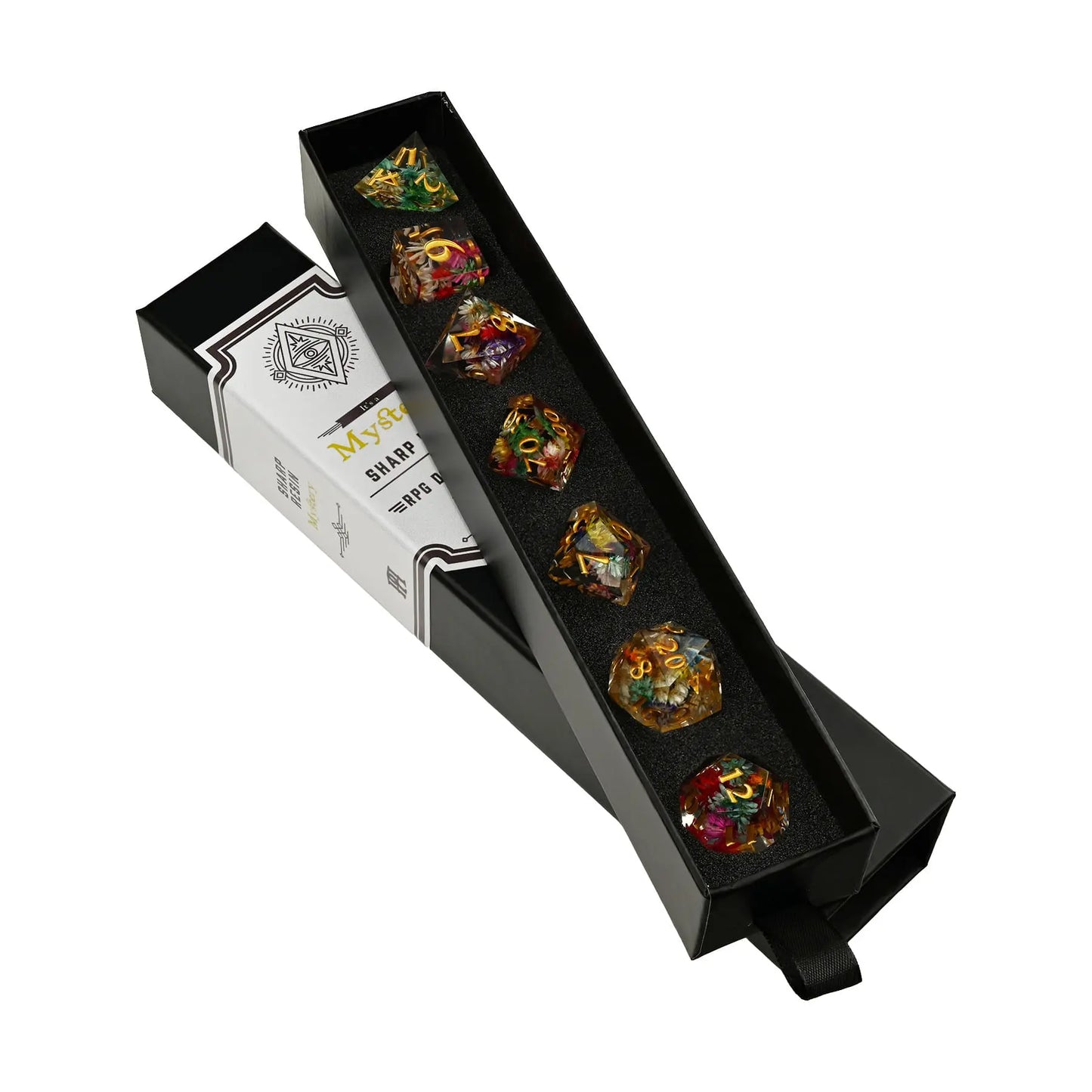 Random Mystery Sharp Resin Dice Set | Dungeons and Dragon Dice | DnD | Dungeons & Dragon | Barrel of Dice | RPG Dice Set | (Copy)