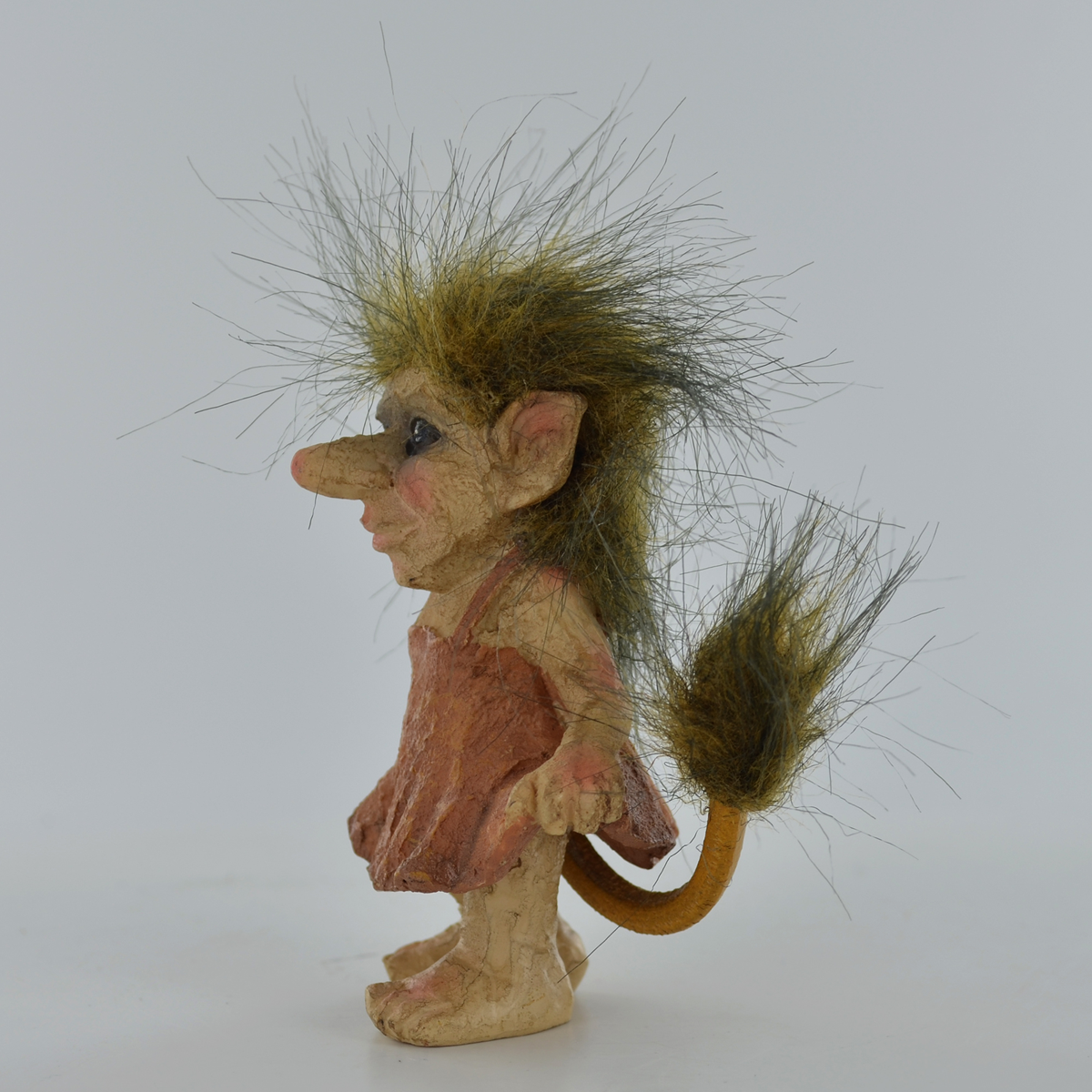 Troll Figurine Holding a Dress | Garden Ornament | Fae Decor | Altar Figurine