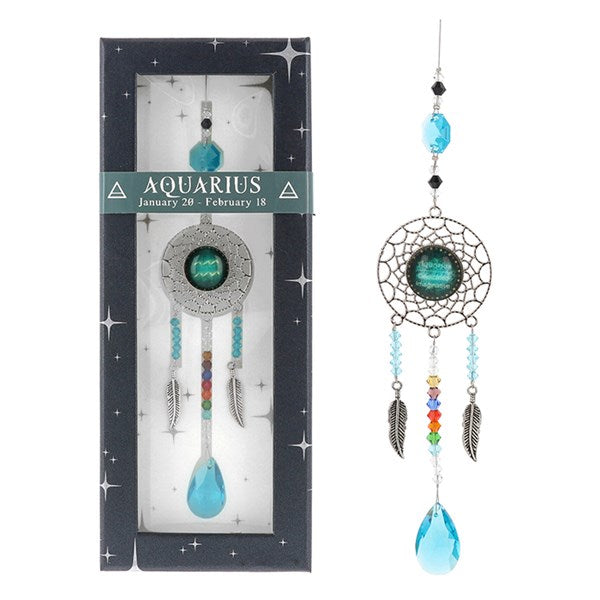 Crystal Zodiac Star Sign Suncatcher - Aquarius | Star Signs | Astrology | Hanging Decor