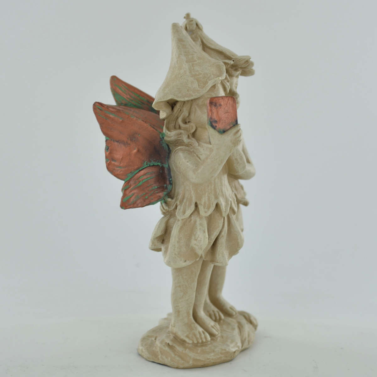 Fairy Couple Garden Ornament | Mystical Altar Piece | Outdoor Fae Statue
