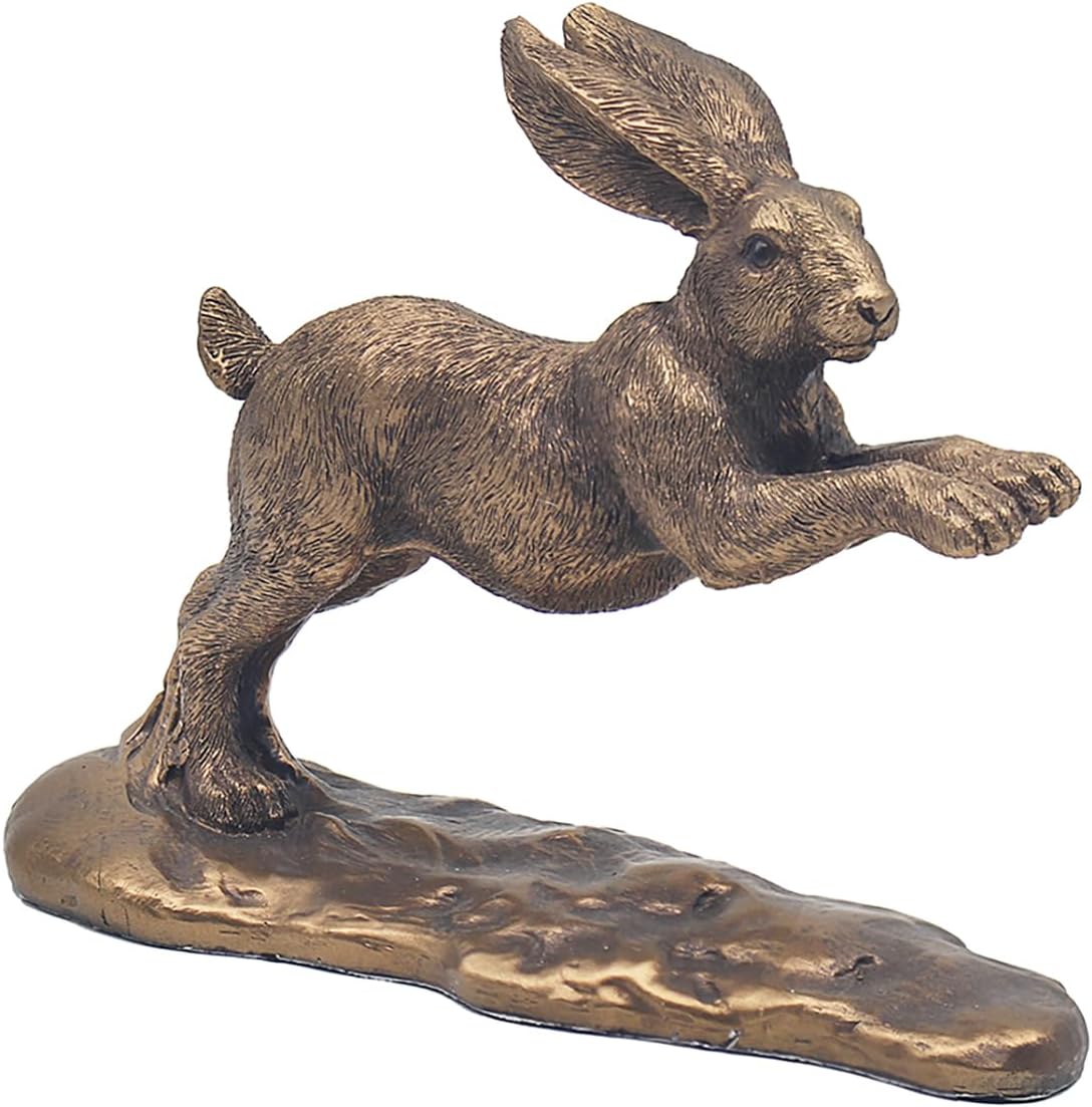 Bronzed Hare Figurine | The Leonardo Collection Reflections | For Home and Office Decor | Ornaments Gift | Ostara | Easter