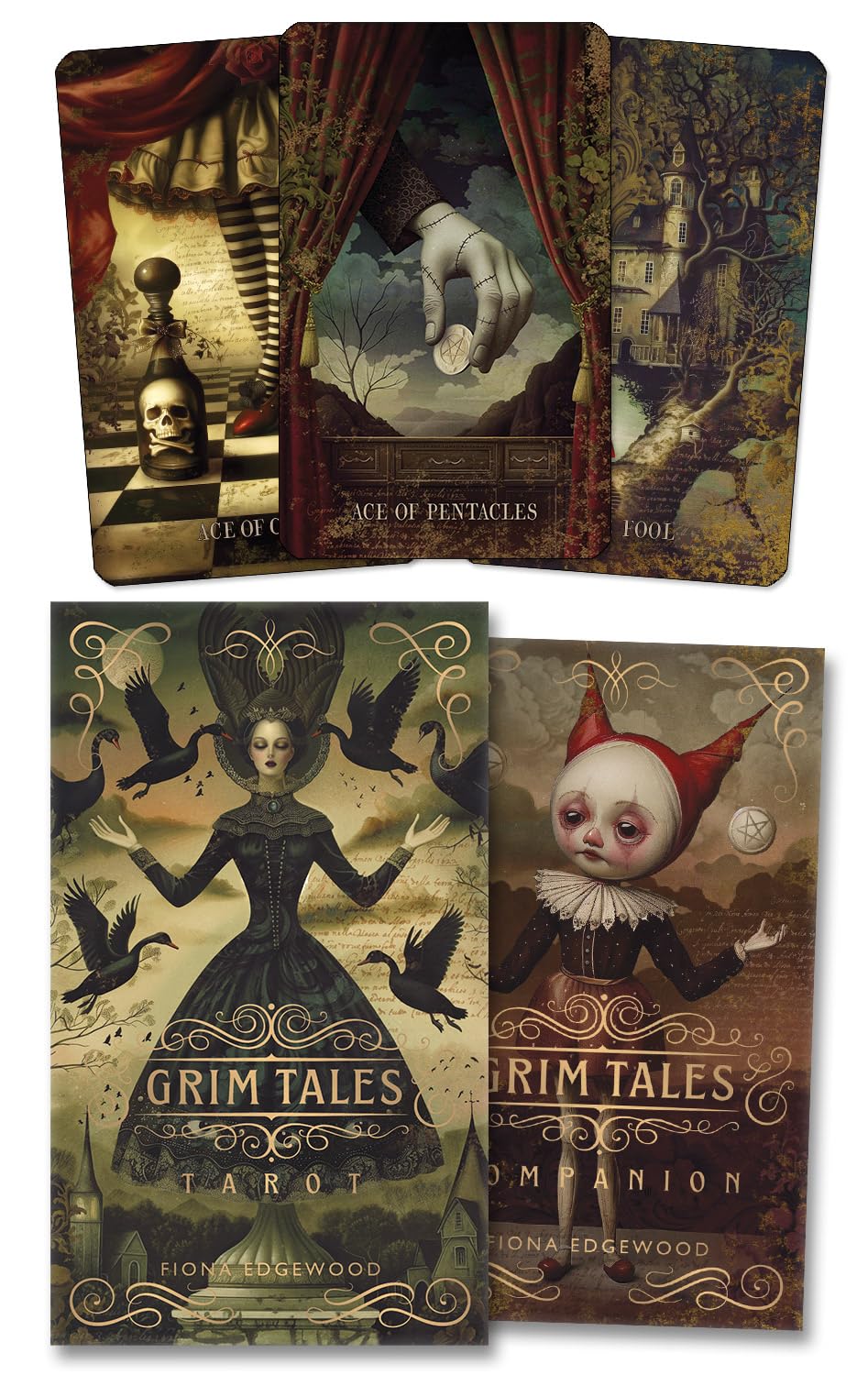 Grim Tales Tarot: 78 Cards and 188-Page Guidebook Cards | 2025 | by Fiona Edgewood (Author)
