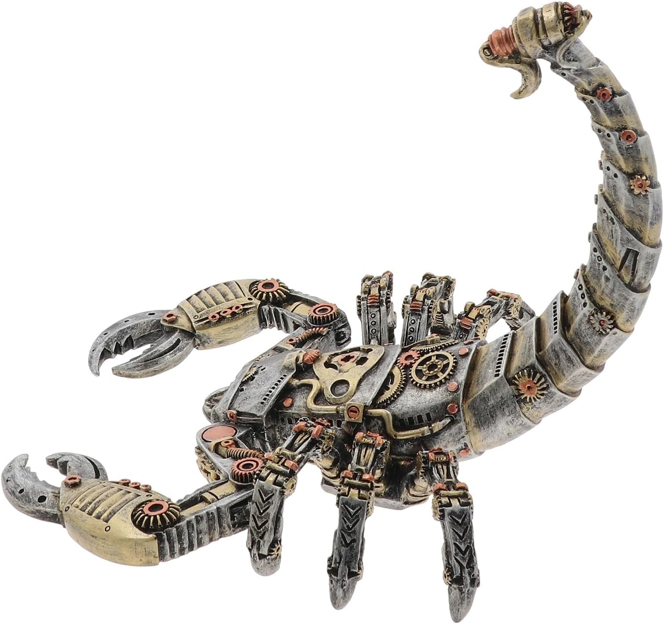 Steampunk Scorpion Figurine | Resin Bronze Silver Mechanical Decor | Gentleman Joe | Collectables