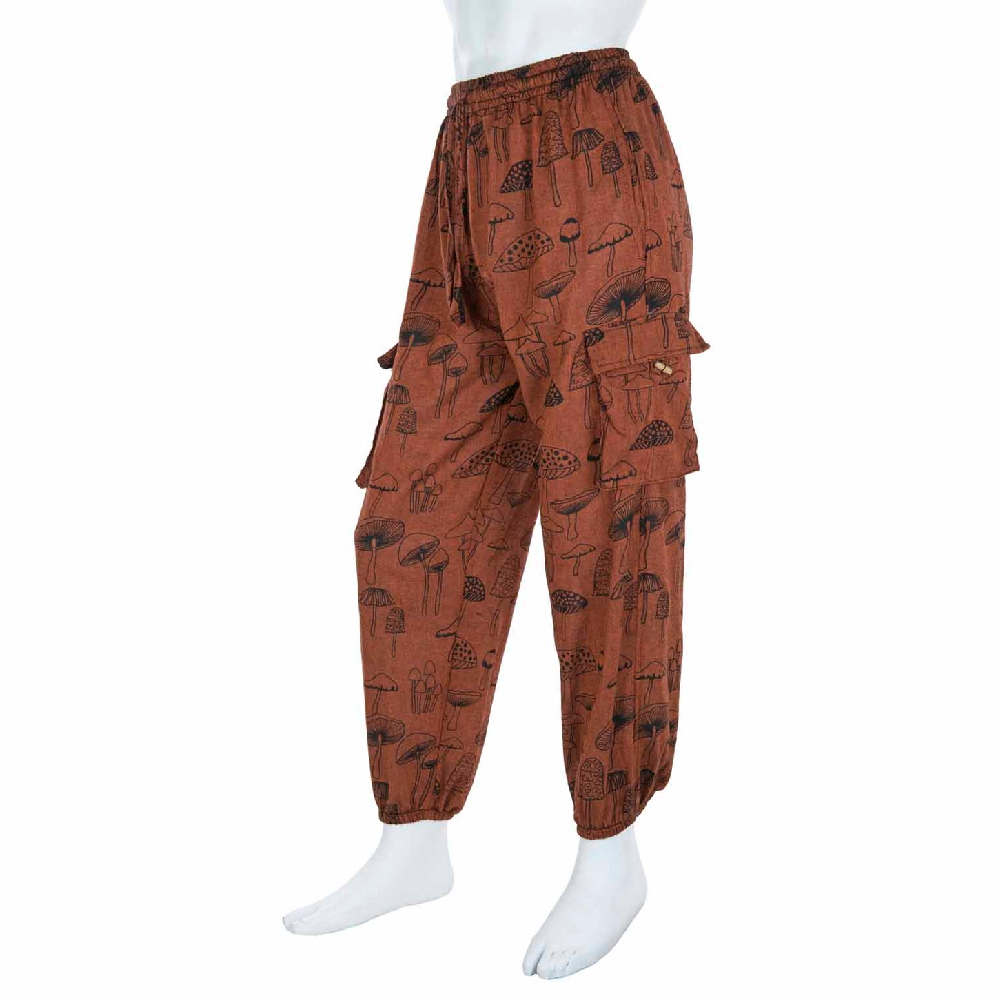 Mushroom Print Combat Trousers | Boho Style | Cottagecore