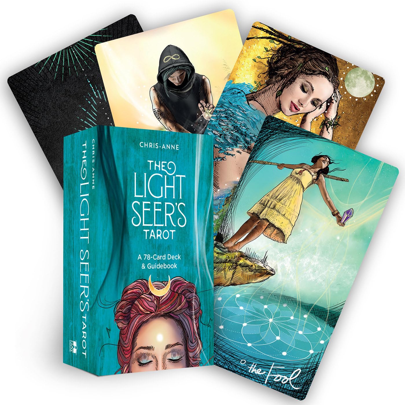 Green Light Seer's Tarot Cards Paper Deck | 78 Card Deck | Spiritual Awakening and Intuition Boost, Unique Illustrations | 2019 | by Chris-Anne (Author)