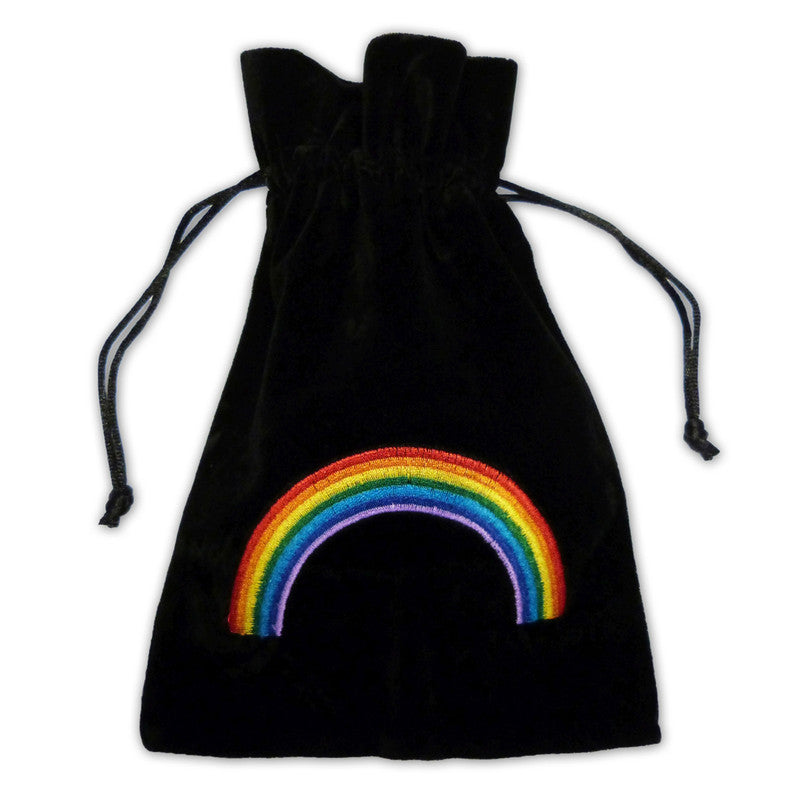 Chakra Rainbow Tarot Bag | Oracle Card Bag | Drawstring | Velvet Like Pouch