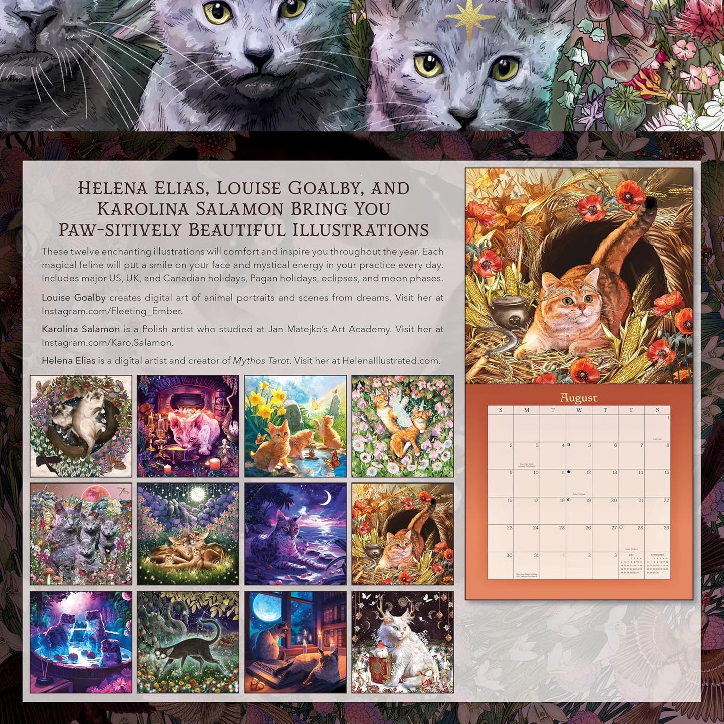 Llewellyn's 2026 Magical Mystical Cats Calendar Calendar | Wall Calendar | by Llewellyn (Author)