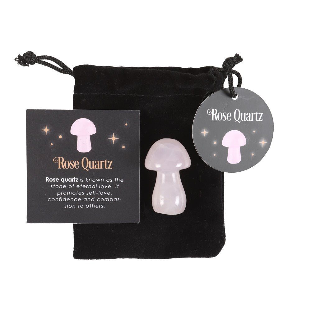 Crystal Mushroom | Crystal figurine | Rose Quartz | Cottagecore