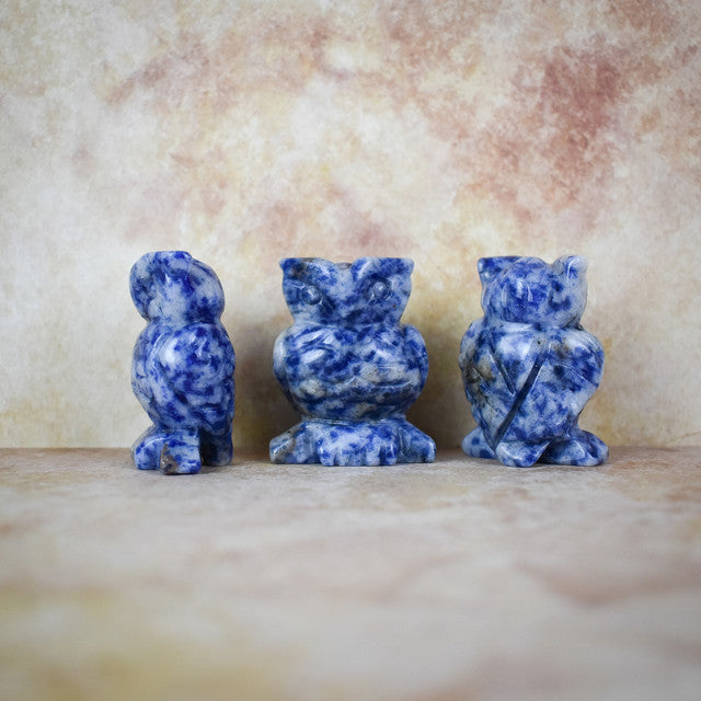 Hand Carved Owl | Sodalite | Crystal Figurine