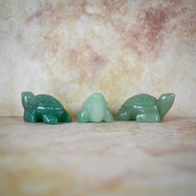 Hand Carved Frog | Green Adventurine | Crystal Figurine
