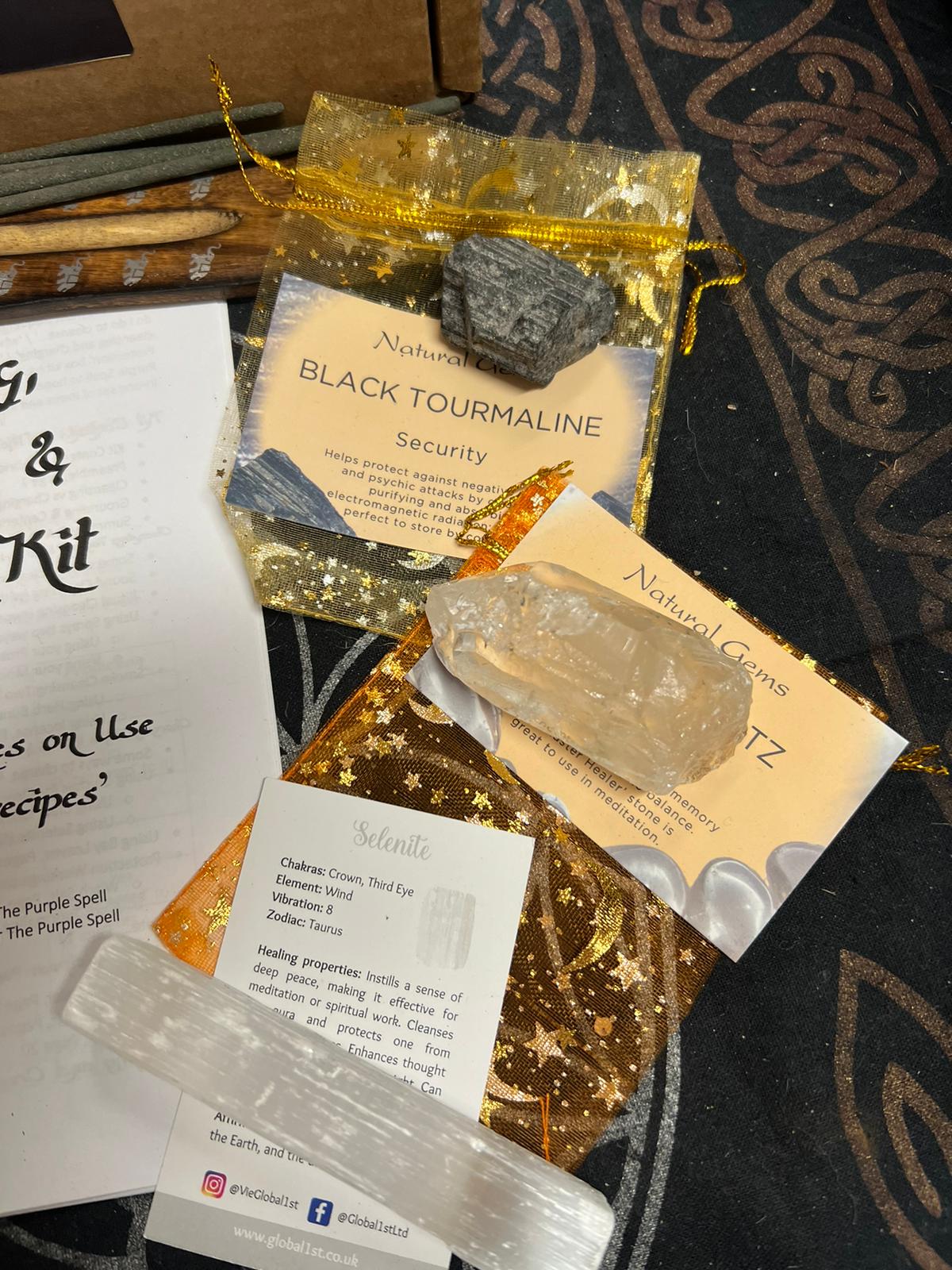 Cleansing, Charging and Protection Kit | Spell Kit | Witch Kit | Witch Hamper