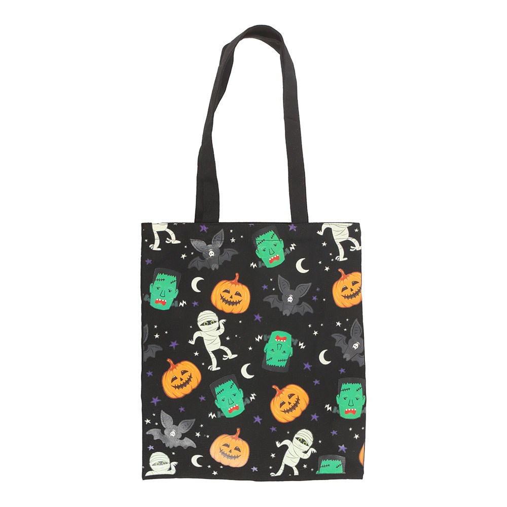 Monster Mash Print Polycotton Tote Bag | Halloween Bag | Witchy Gift | Goth