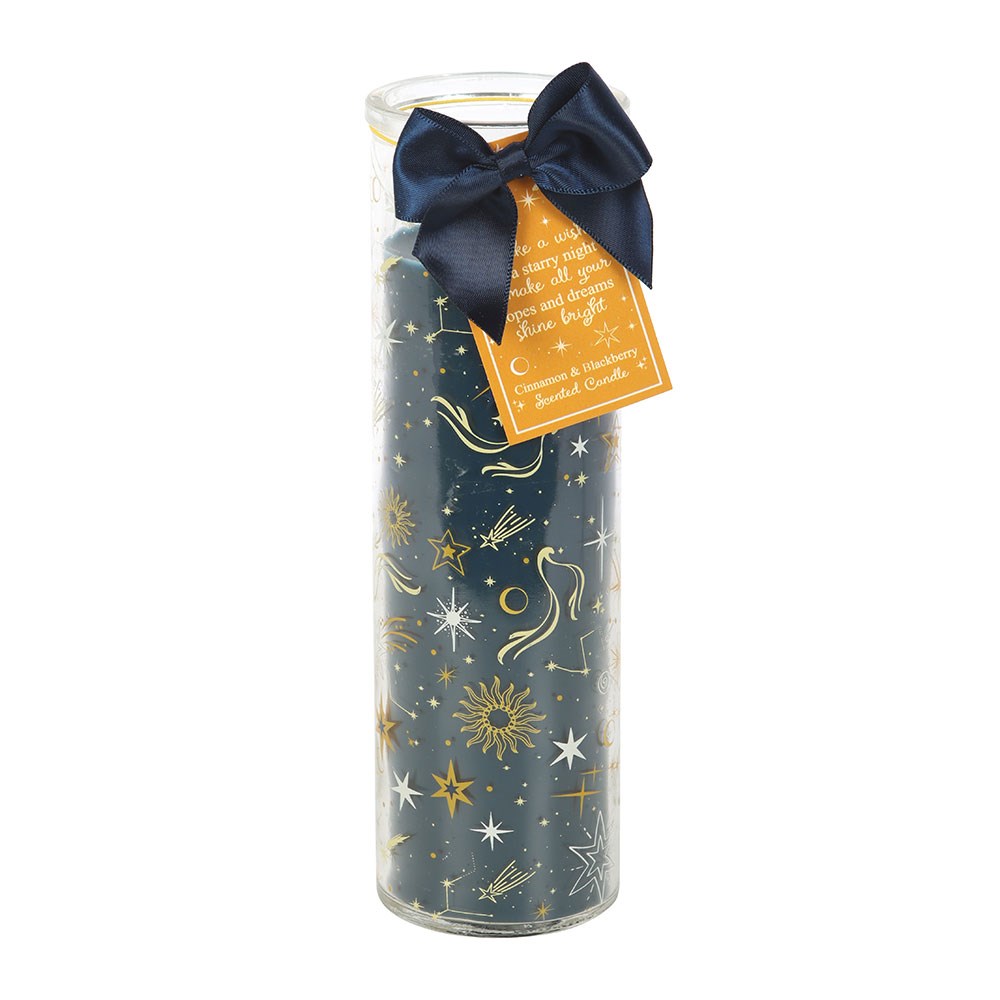 Starry Night Cinnamon and Blackberry Tube Candle | Witchy Altar