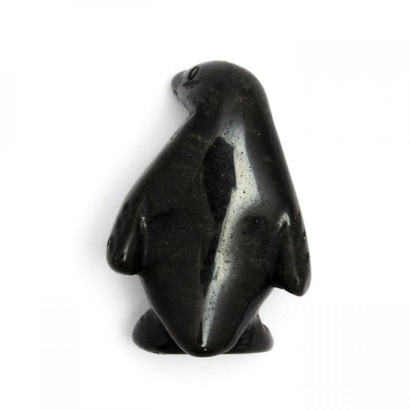 Hand Carved Pengiun | Black Onyx | Crystal Figurine
