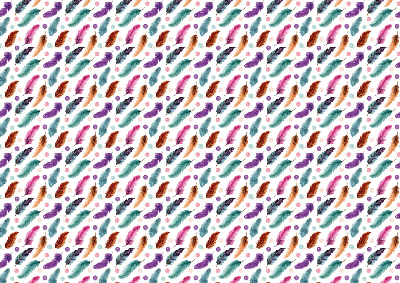 Wrapping paper | Gift Wrap | 2 x sheet 700x500 mm | Bohemian Feathers