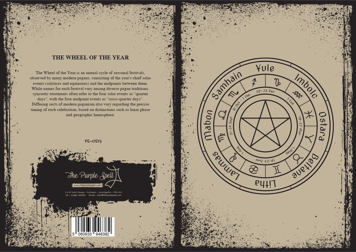 Sabbath Wheel Greeting Card |Pagan Wheel Card | Pagan Greeting Card | Wheel of the Year