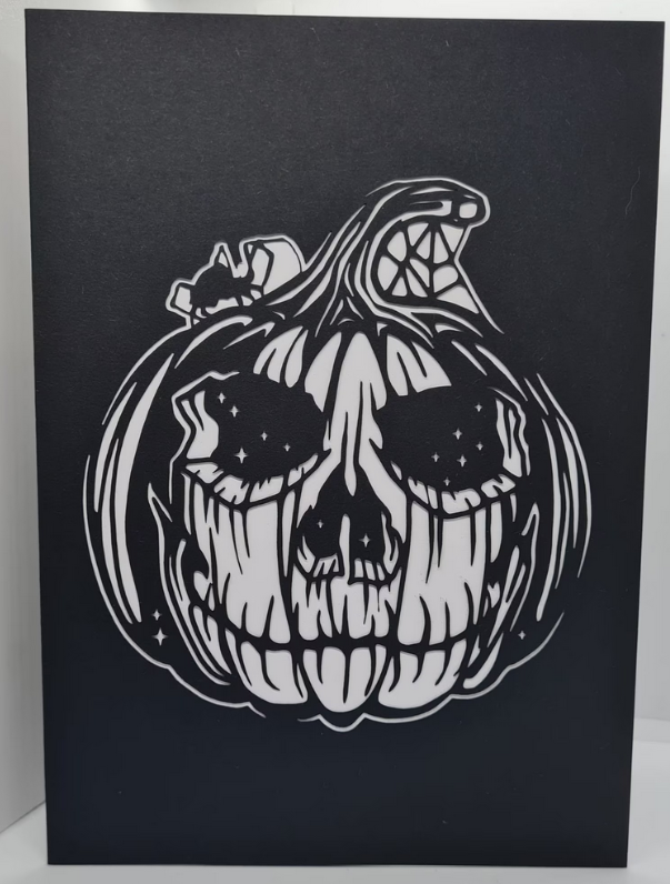 Pumpkin Card | Paper Cut Greeting Cards |Halloween Card | Birthday Card