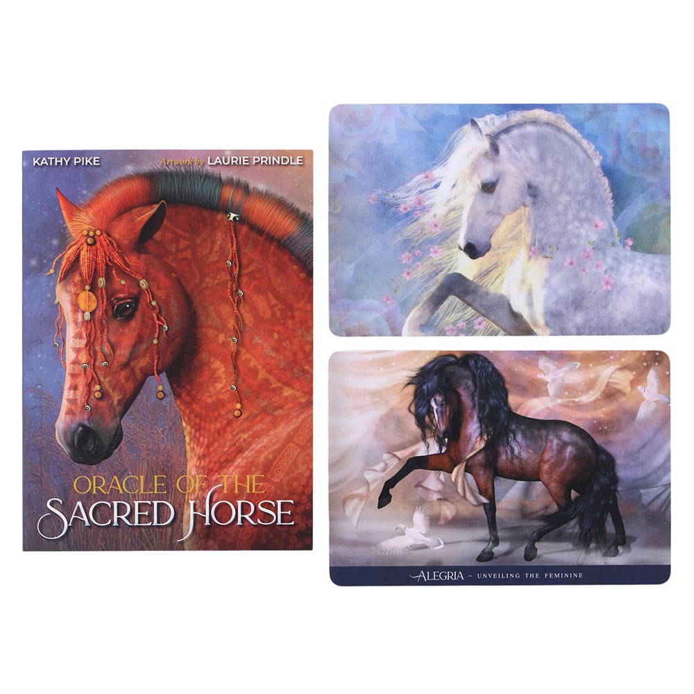 Oracle of the Sacred Horse | by Kathy Pike (Author), Laurie Prindle (Illustrator) | Divination