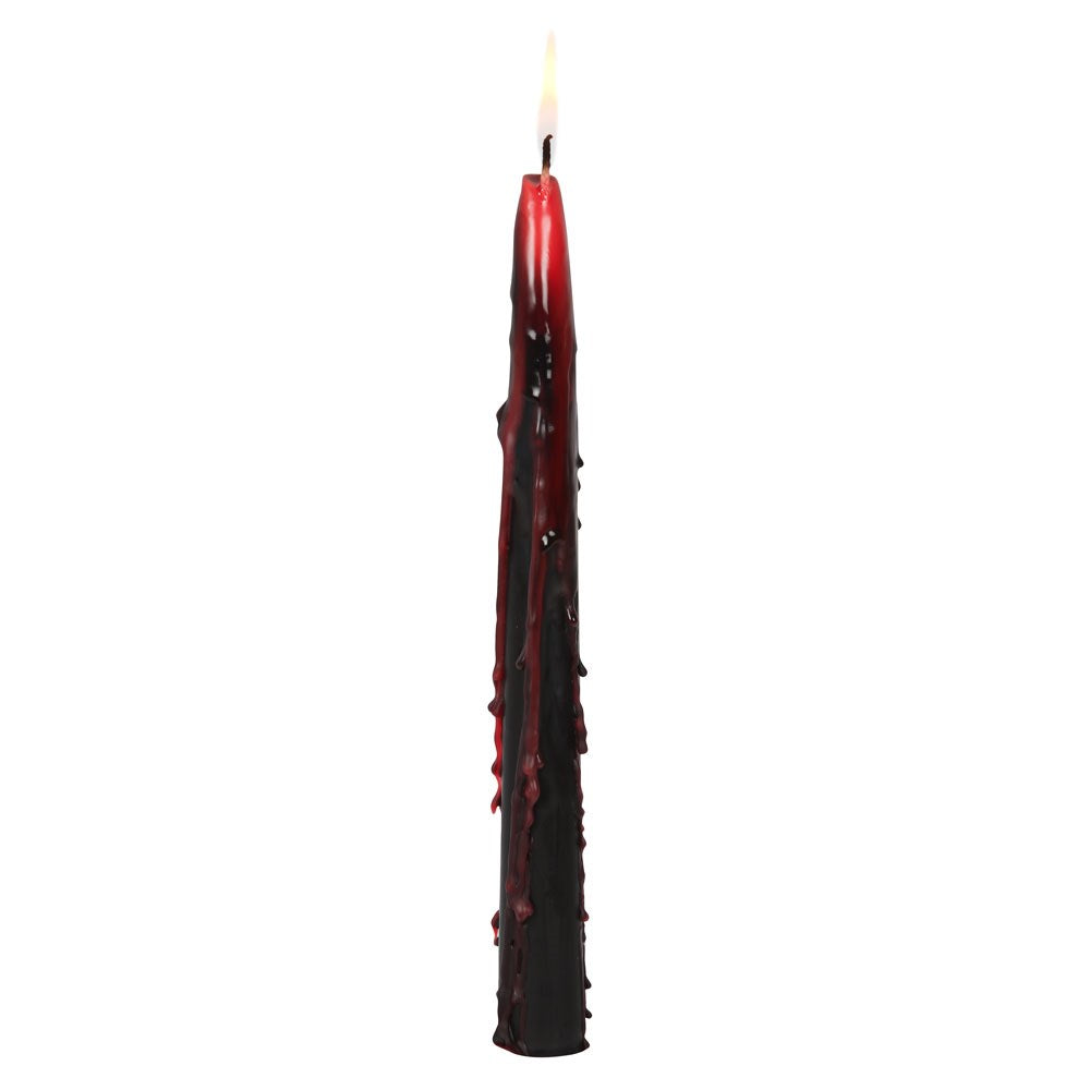 Vampire Blood Taper Candle | Box of 8 | Black Candle That Bleeds When Lit | Goth Decor | Altar Candles (Copy)