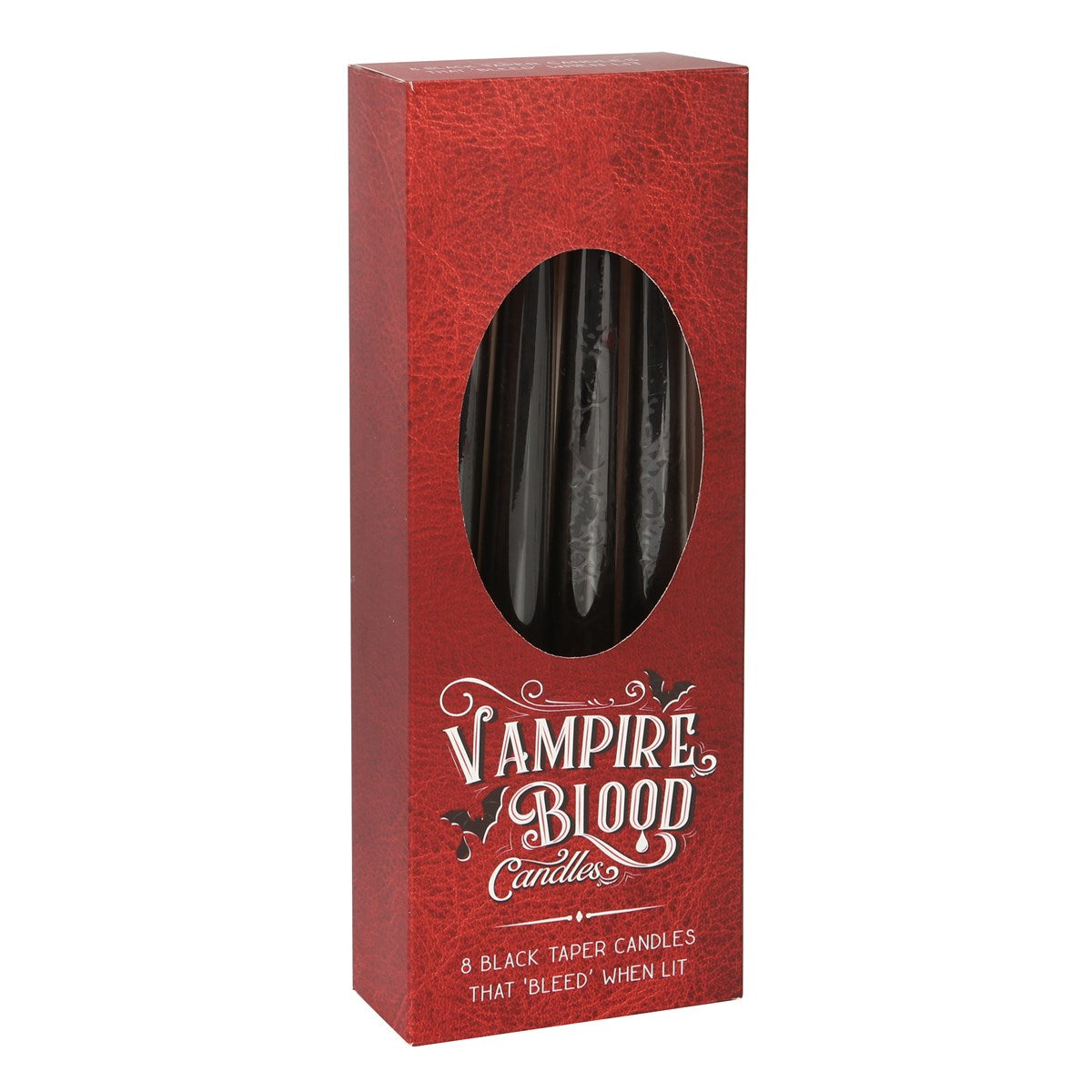 Vampire Blood Taper Candle | Box of 8 | Black Candle That Bleeds When Lit | Goth Decor | Altar Candles (Copy)