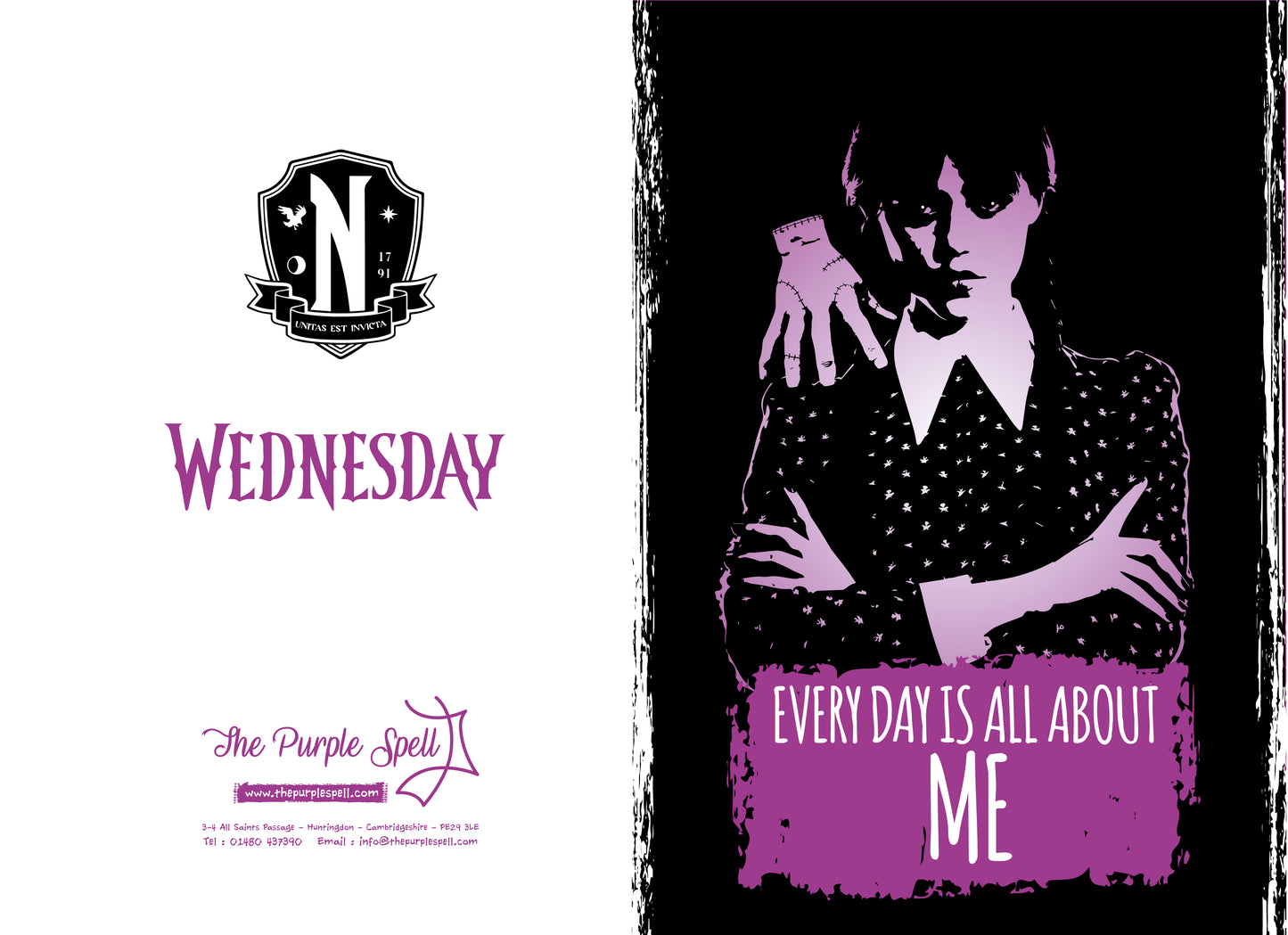 Wednesday Addams Birthday Card | Addams Family | Jenna Ortega | Netflix Series | Everyday is All About Me