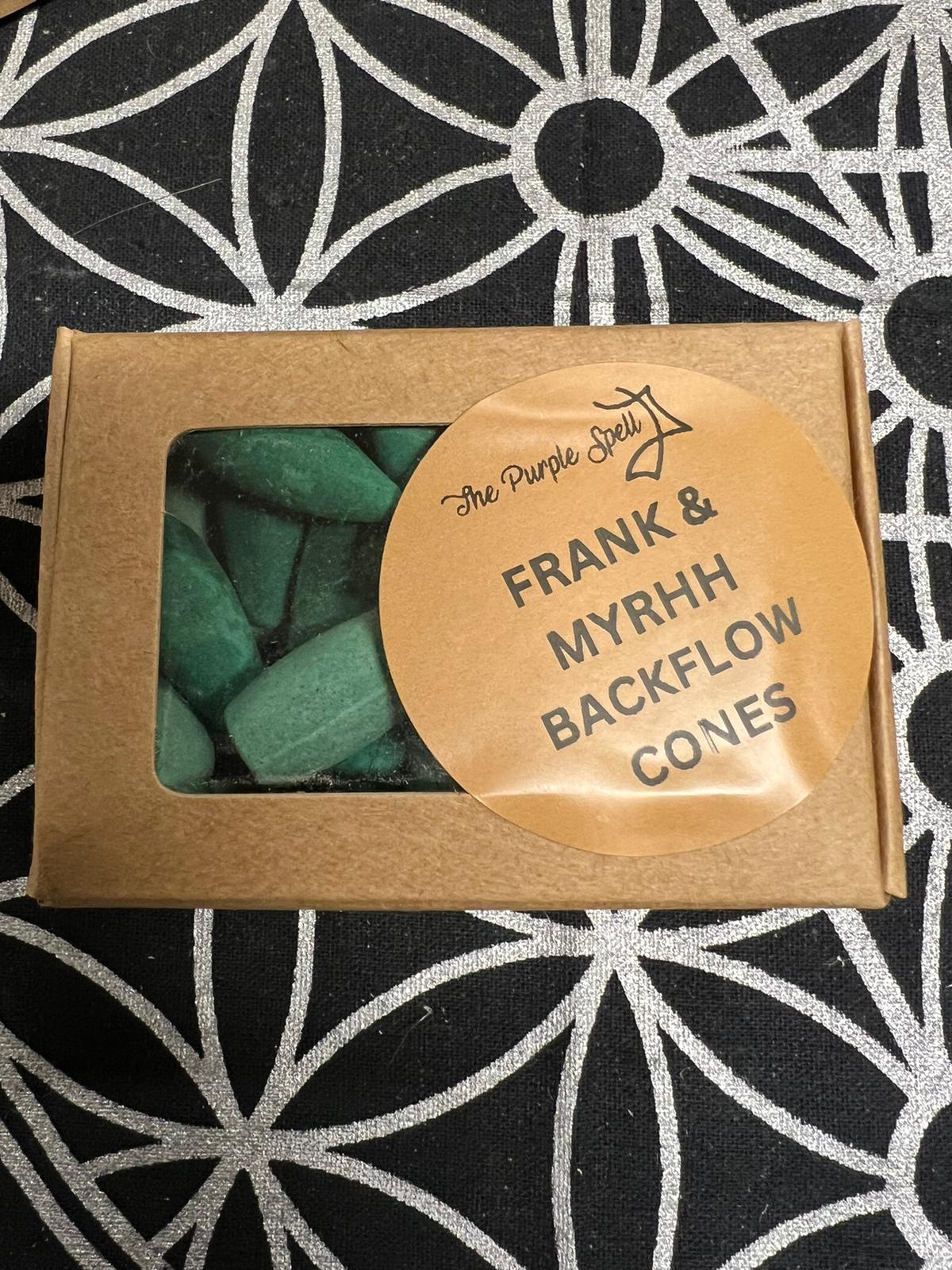 Back Flow Incense Cones | Frank and Myrhh | 30 cones | Home Fragrance