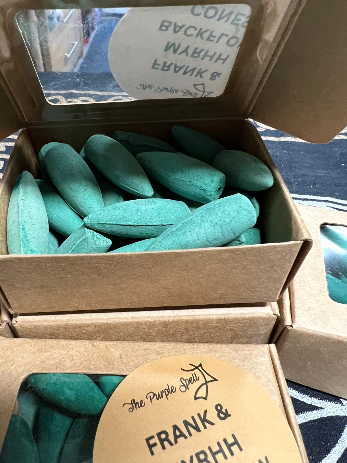 Back Flow Incense Cones | Frank and Myrhh | 30 cones | Home Fragrance