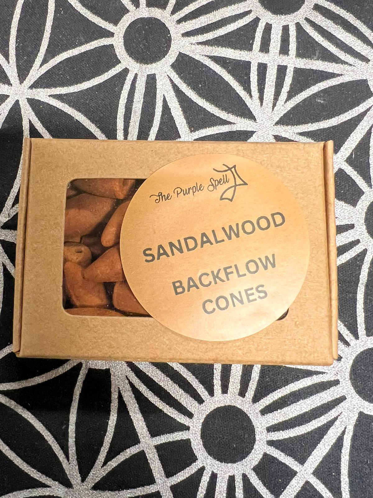 Back Flow Incense Cones | Sandalwood | 30 cones | Home Fragrance