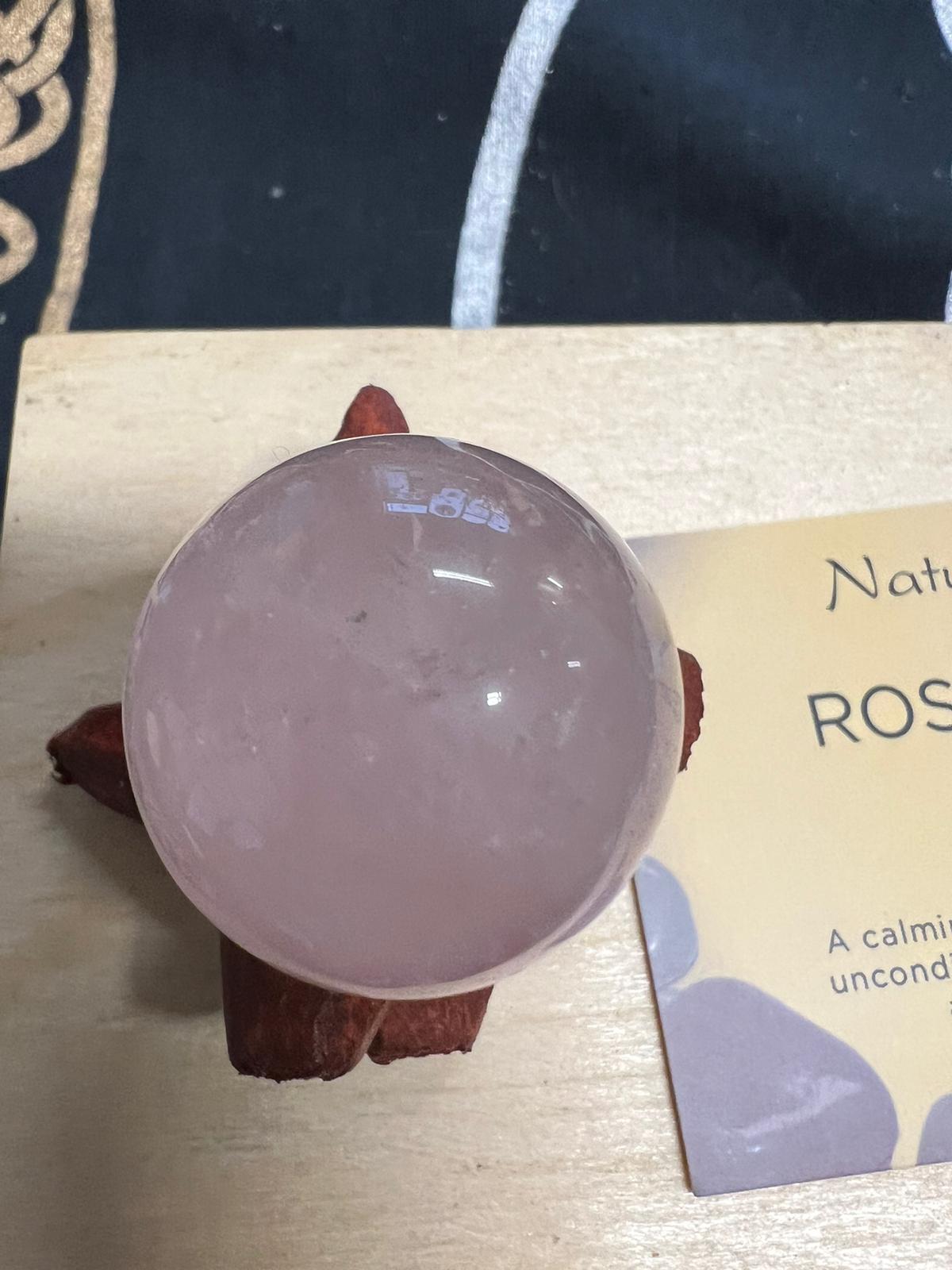 Rose Quartz Sphere | Crystal Healing | 25-30mm | Metaphysical