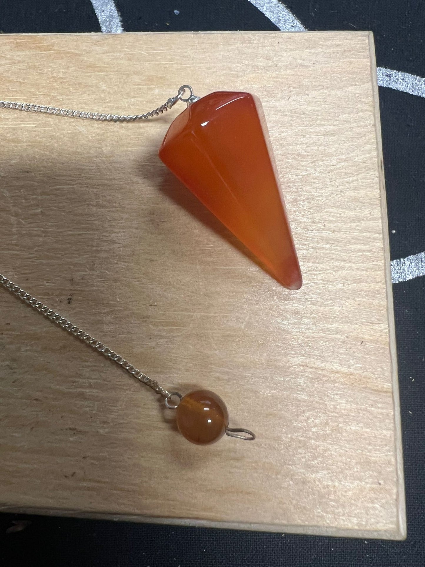 Carnelian Pendulum | Faceted | Divination