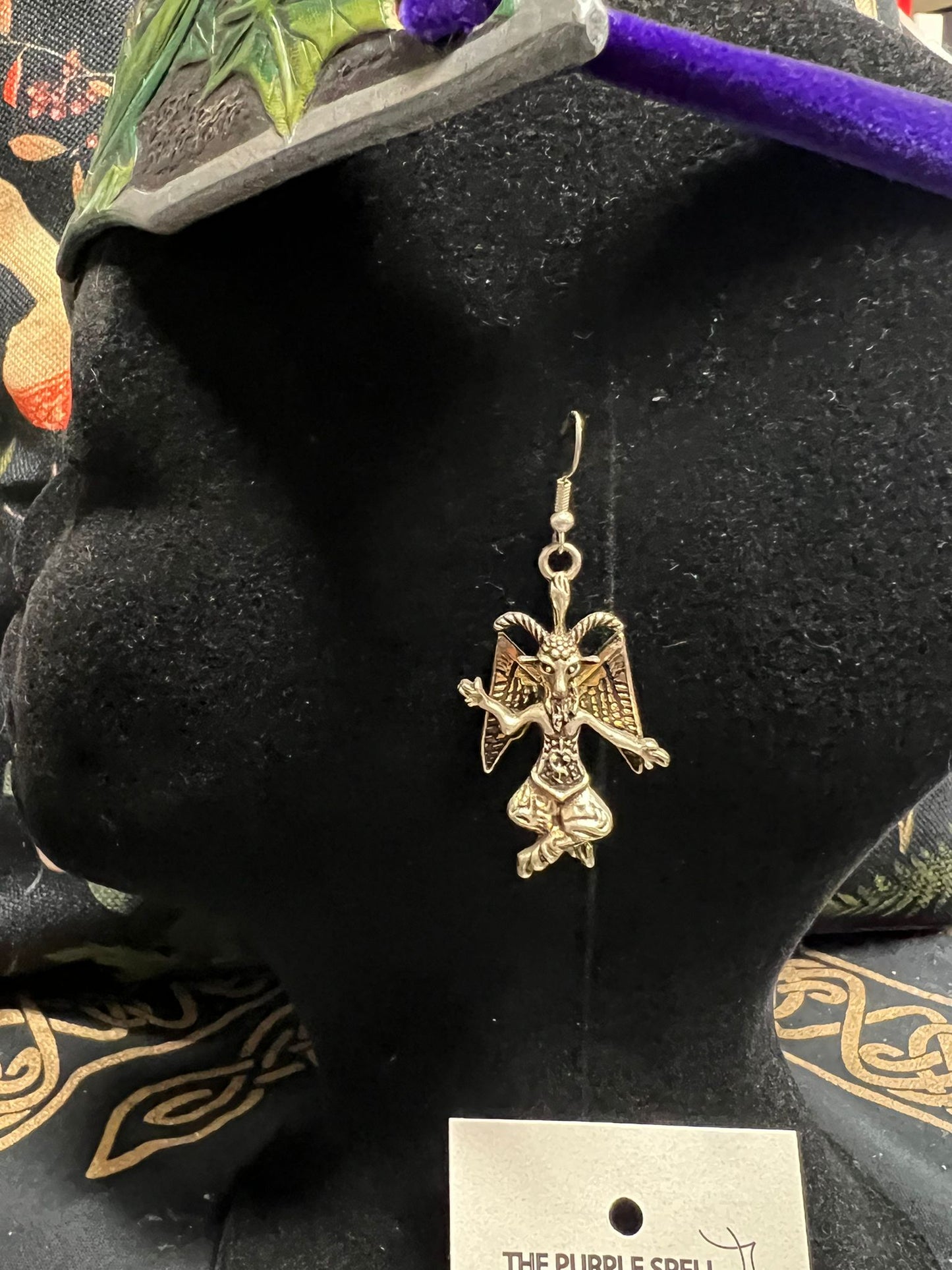 Baphomet Earrings | Goth Jewellery | Witch Jewellery | Cottagecore | Witchcore | Gothcore