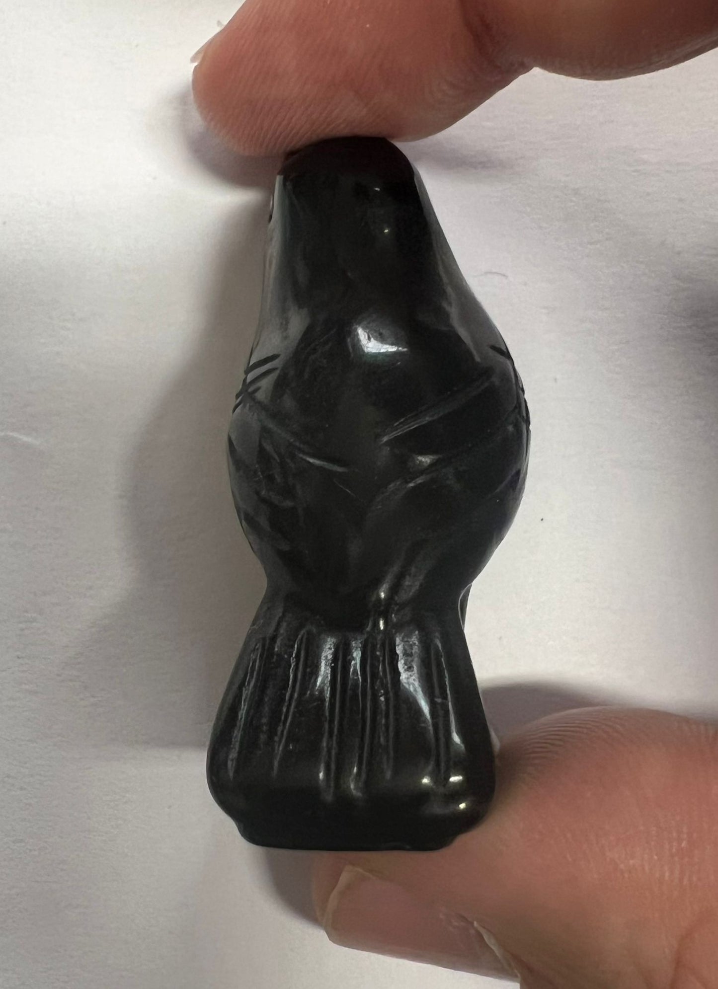 Crow Black Obsidian Figurine | Crystal Figurine | Altar | Morrigon | Pagan | Witch Altar