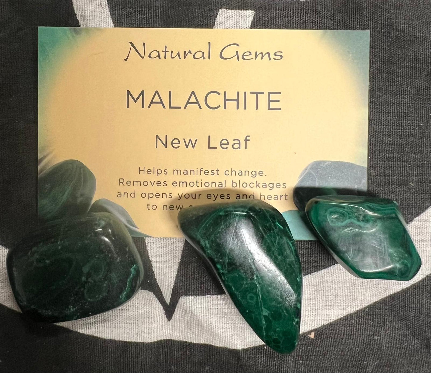 Malachite | Tumble Stone | Set of 3 or Single | (20-30mm) | New Beginnings