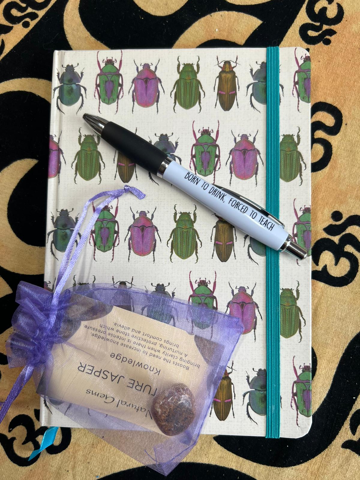 End of Term Teacher Gift Bundle | Notebook, Pen and Picture Jasper Stone | Teacher Appreciation Gift Bundle | Teacher Thank You Gift
