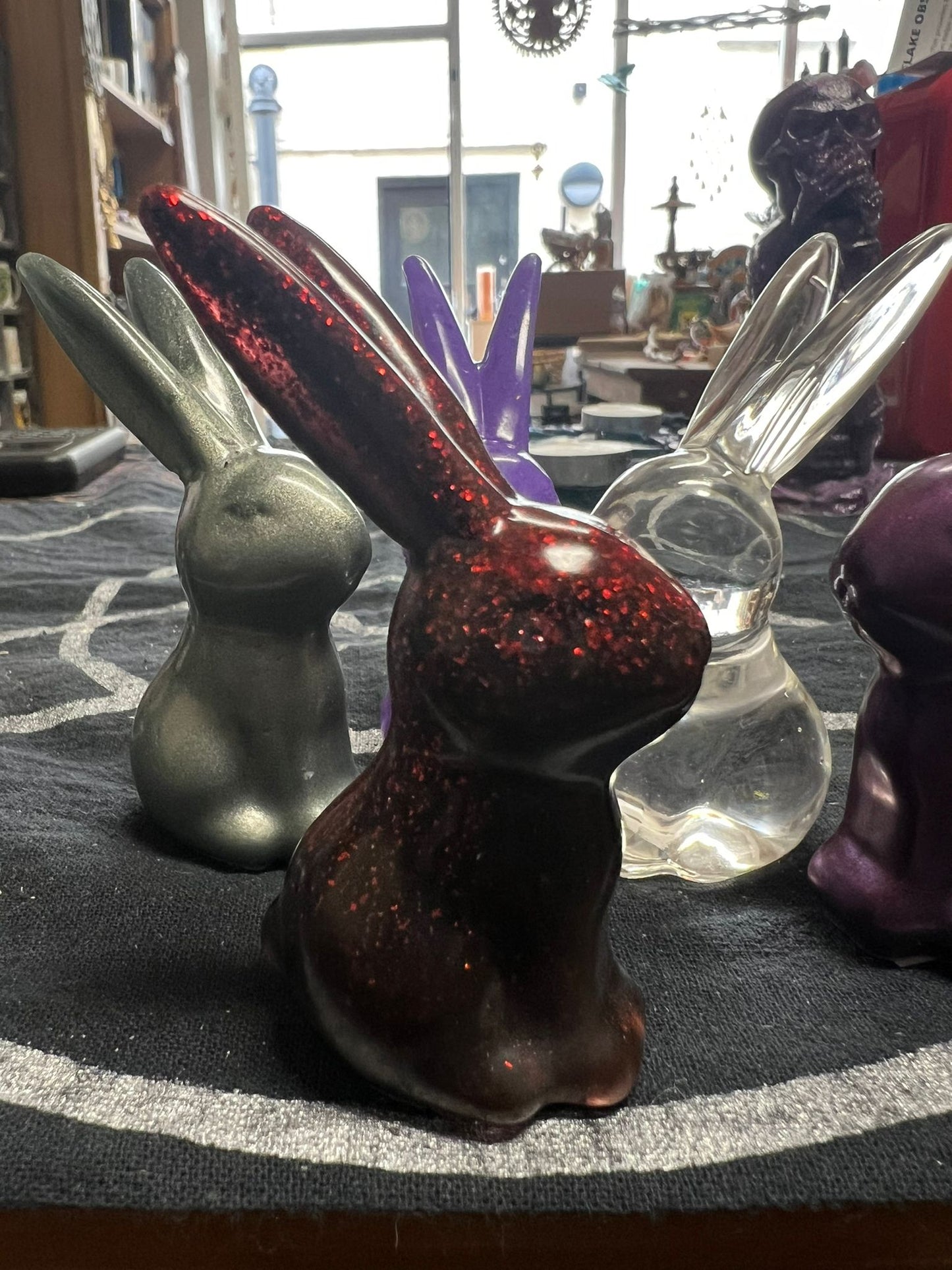 Hare Ring Holder | Hare Figurine | Resin Figurine | Altar Piece | Jewellery Holder | Rabbit Figurine