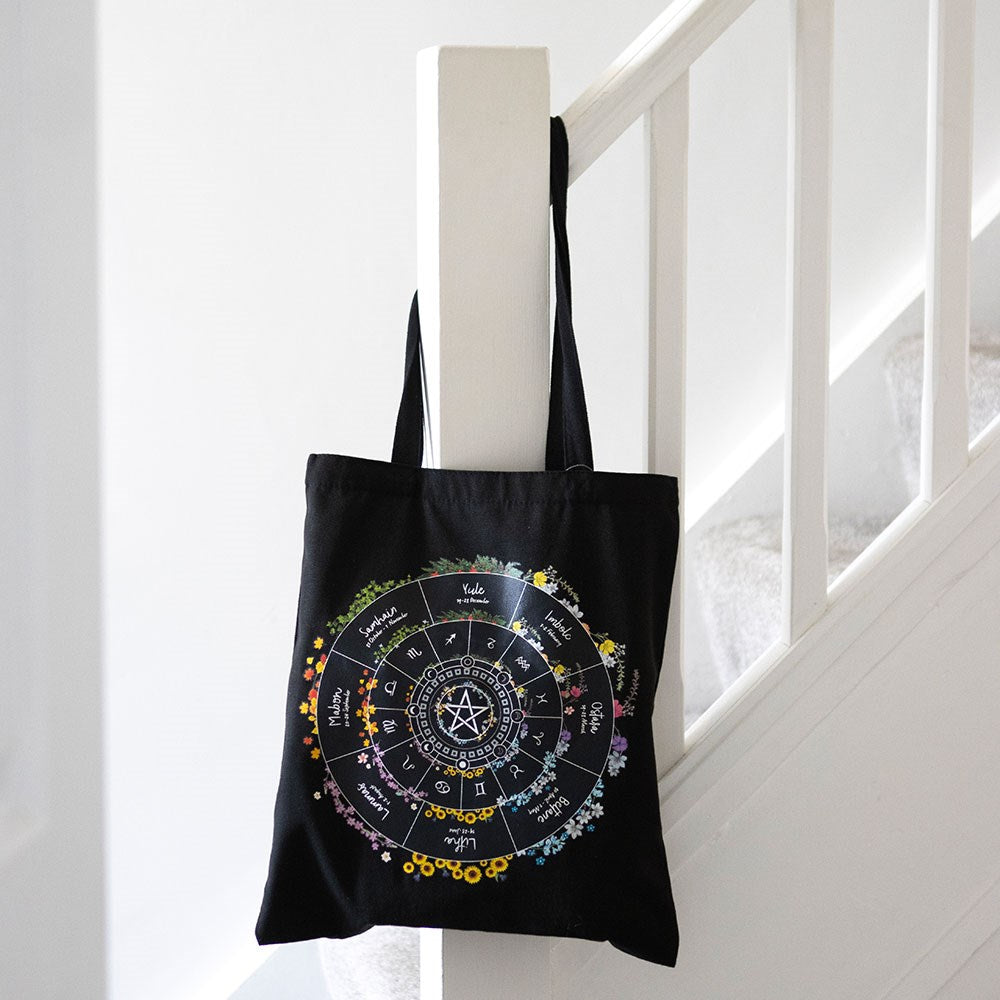 Wheel of the Year Polycotton Tote Bag | Pagan | Witchy Gift | Sabbats
