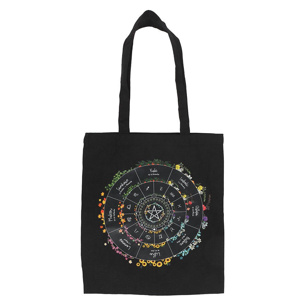 Wheel of the Year Polycotton Tote Bag | Pagan | Witchy Gift | Sabbats