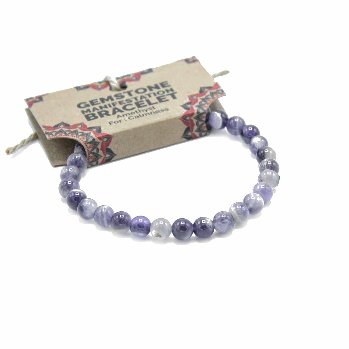 Gemstone Manifestation Bracelet | Amethyst | Calmness | Power Bracelet | Boho Jewllery