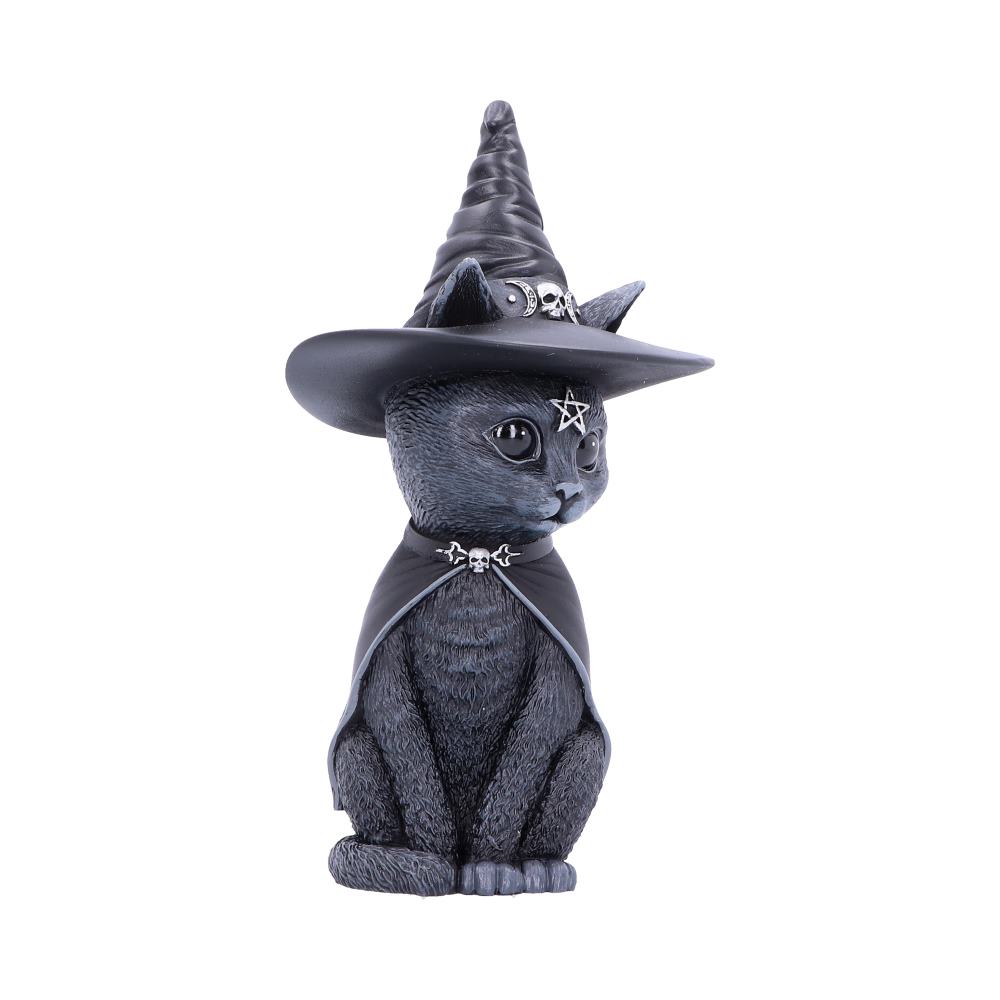 Purrah Witches Hat Occult Cat Figurine | Black Witch Cat Decorative Ornament | 13.5cm | Cult Cuties