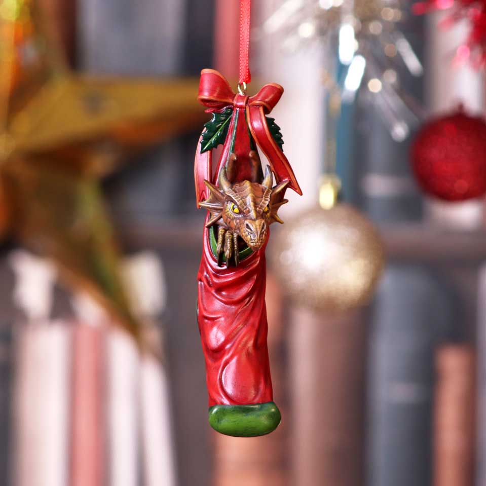 Magical Arrival Hanging Ornament 13.5cm | Anne Stokes | Dragon Decoration | Tree Decoration