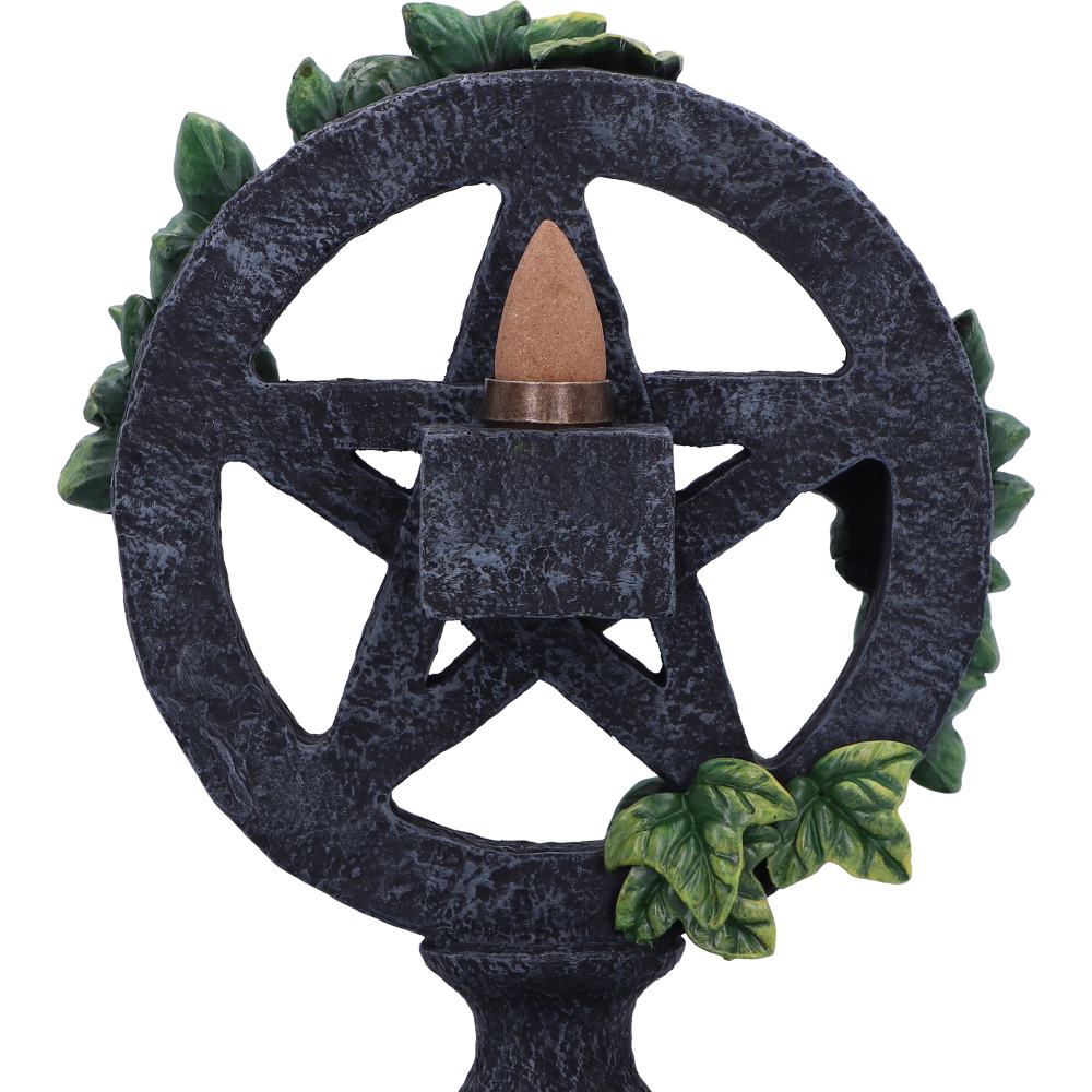 Wiccan Pentagram Backflow Incense Burner | 19cm | Altar Decoration