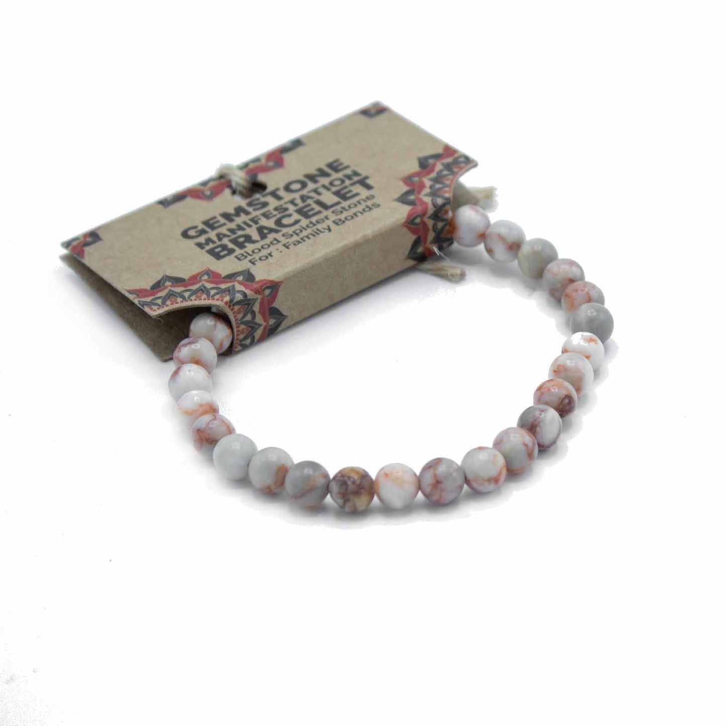 Gemstone Manifestation Bracelet | Blood Spider Stone | Family Bonds | Power Bracelet | Boho Jewllery