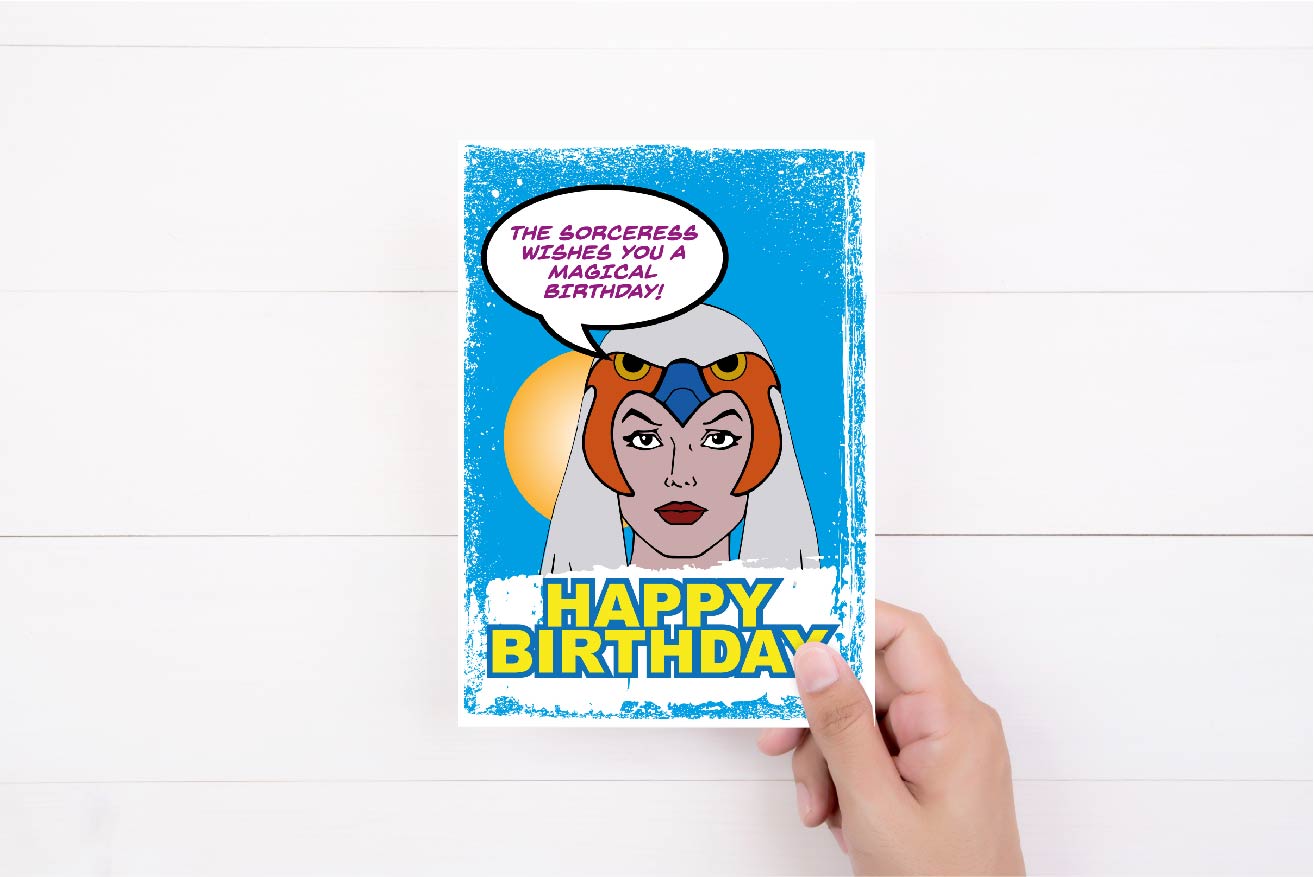 Sorceress He-Man Birthday Card | Retro Birthday Card | Master of the Universe |
