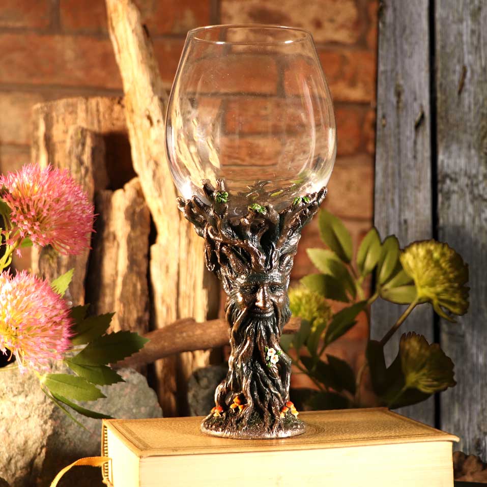 Forest Nectar Goblet | 23cm | Chalice | Altar Piece | Green Man | Pagan