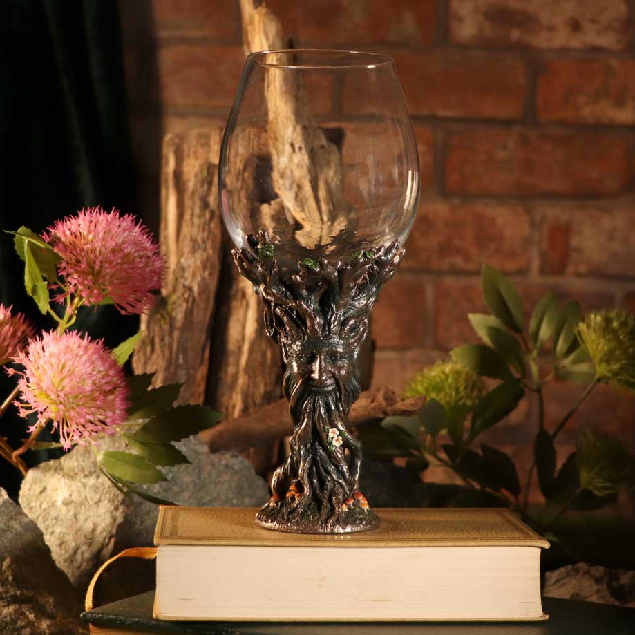 Forest Nectar Goblet | 23cm | Chalice | Altar Piece | Green Man | Pagan