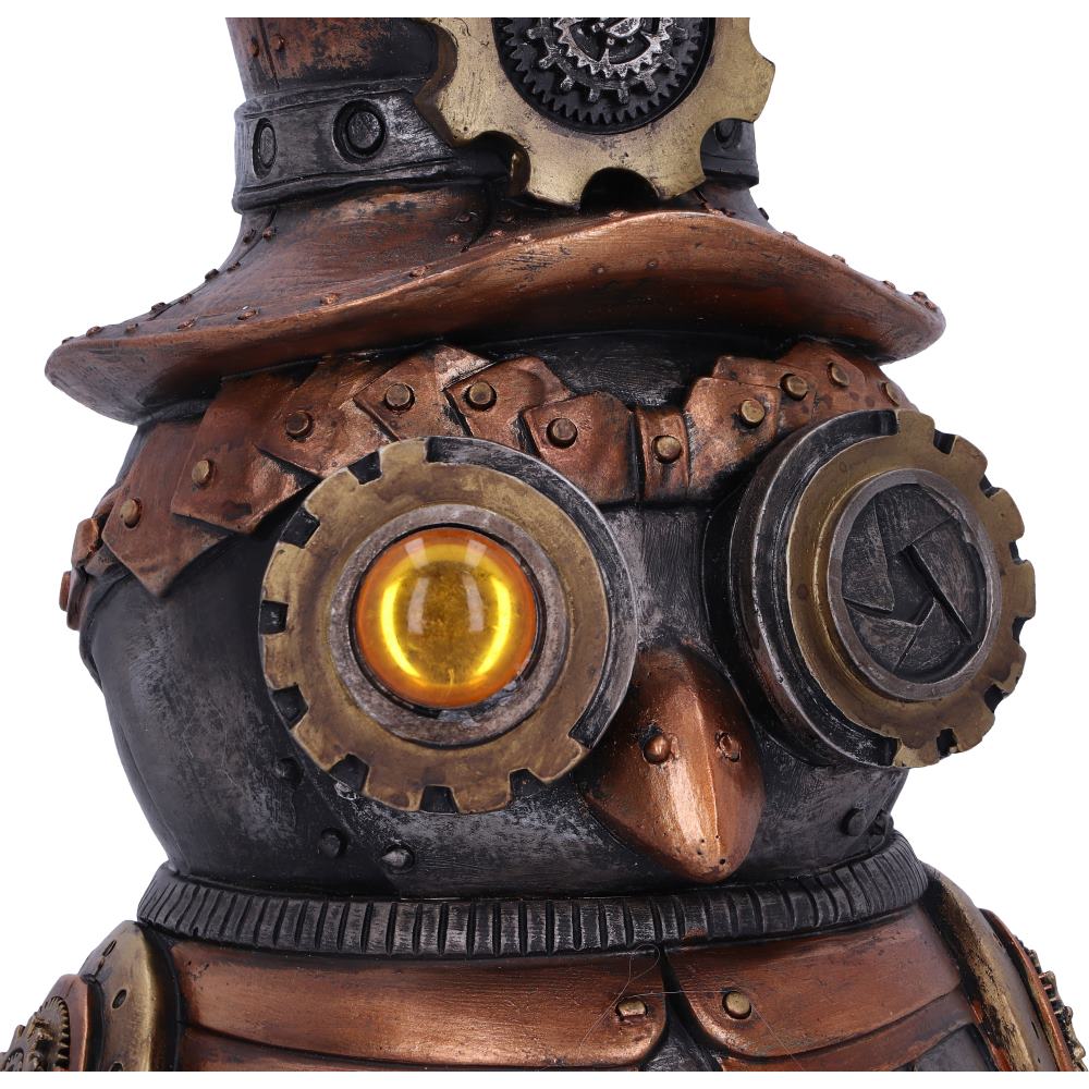 Hootle | 22.7cm | Steampunk Owl with Top Hat | Goth Figurine