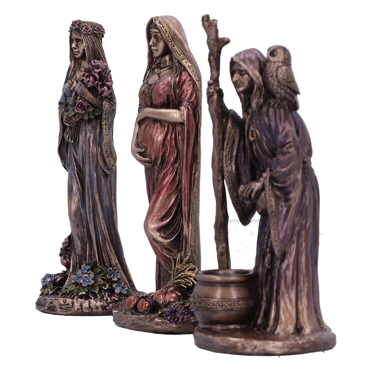 Maiden, Mother and Crone Trinity Mini Figurines | 10.5 cm | Triple Goddess